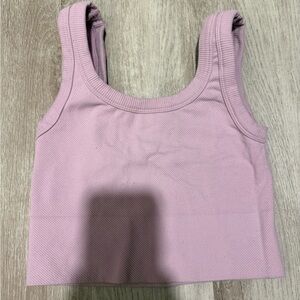 Pink Ribbed Tank Top